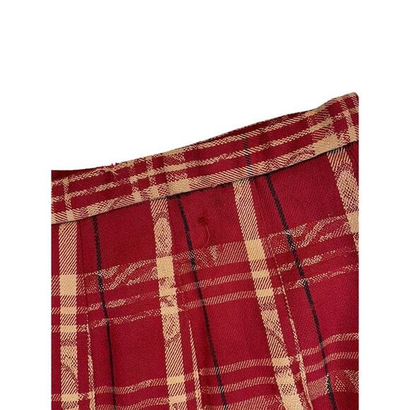 Vintage Pendleton Red Plaid Vtg Virgin Wool A Line Skirt See Measurements Szcon - Picture 5 of 7